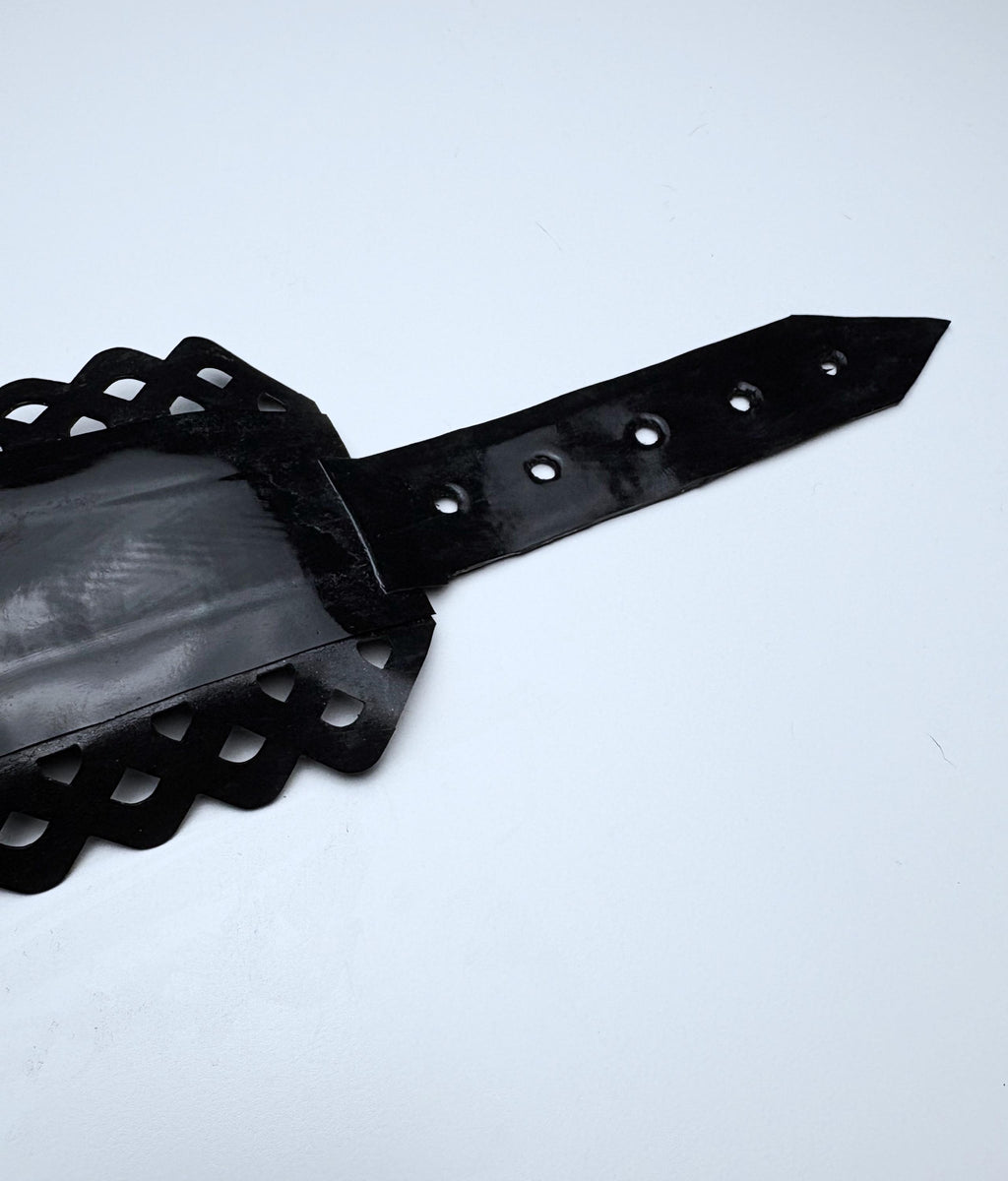 Black Latex Lace Trim 2.5” Choker with Large O Ring