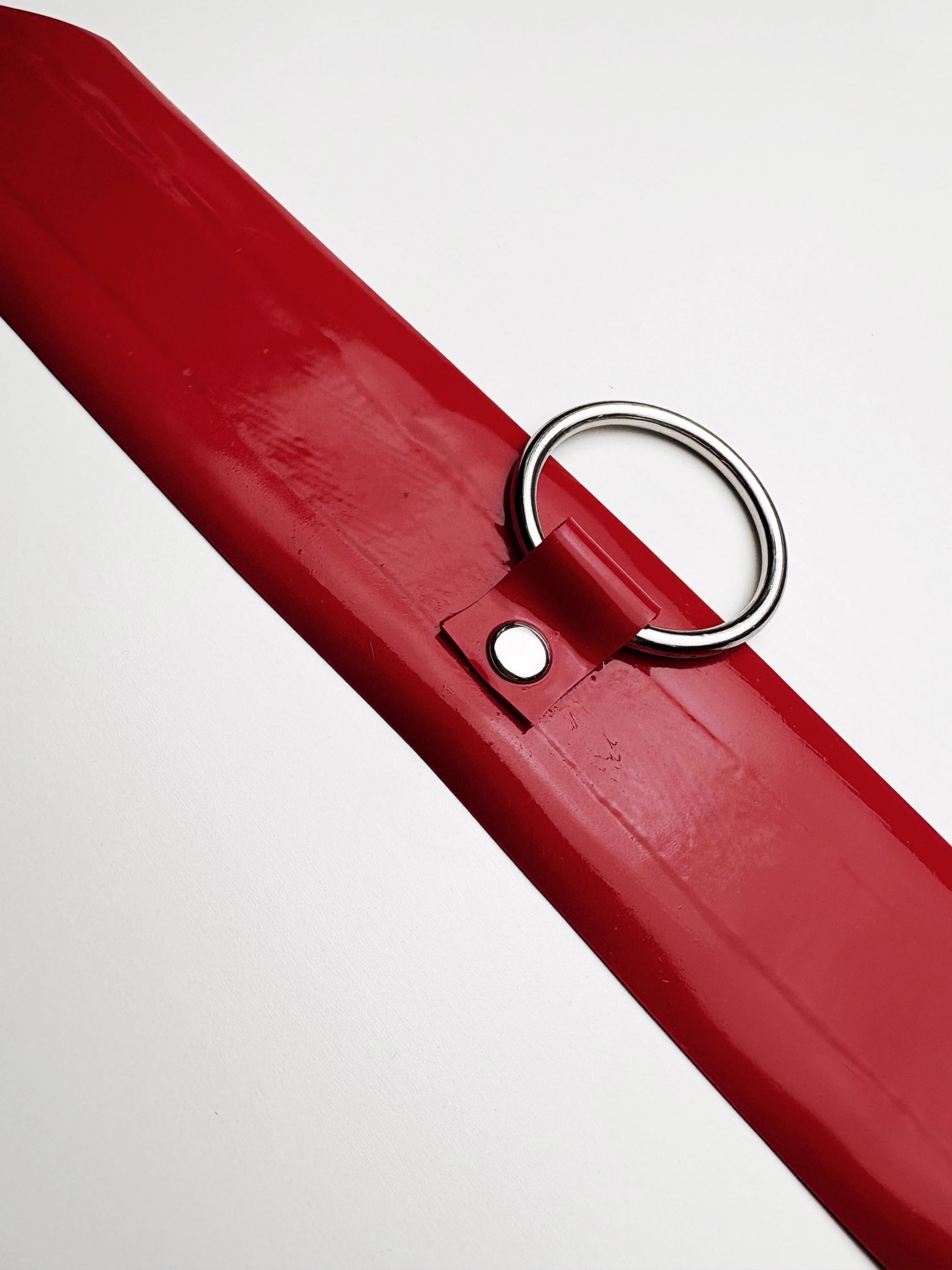 Red Latex 2” Choker with Large O Ring