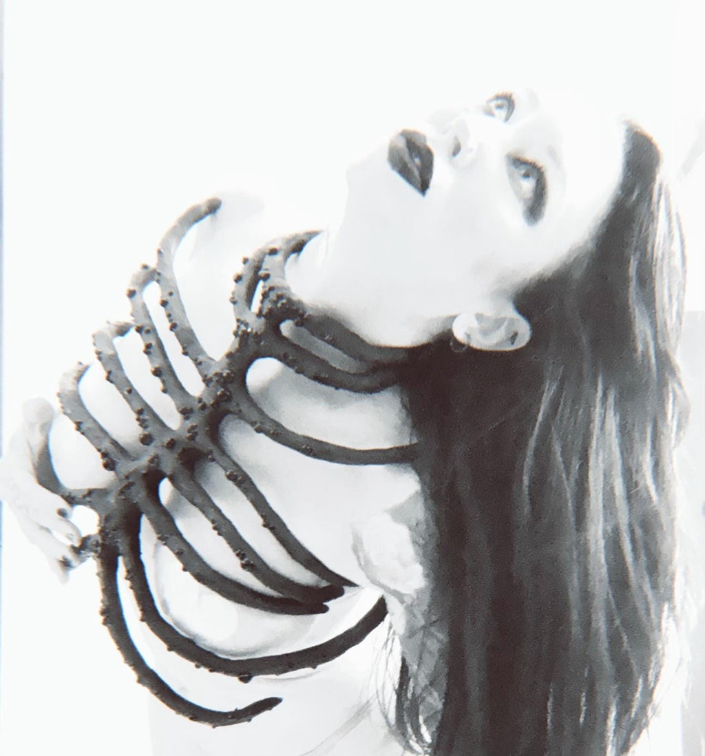Alien Rib Cage Wearable Art Piece – Adjustable Bio-Exoskeletal Sculpture (Black)