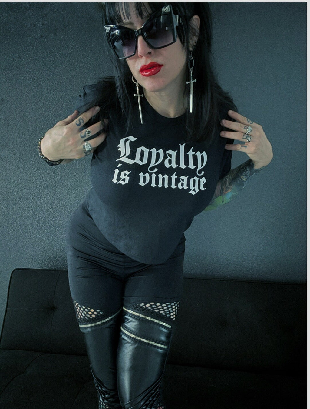 Loyalty is Vintage Black Crop