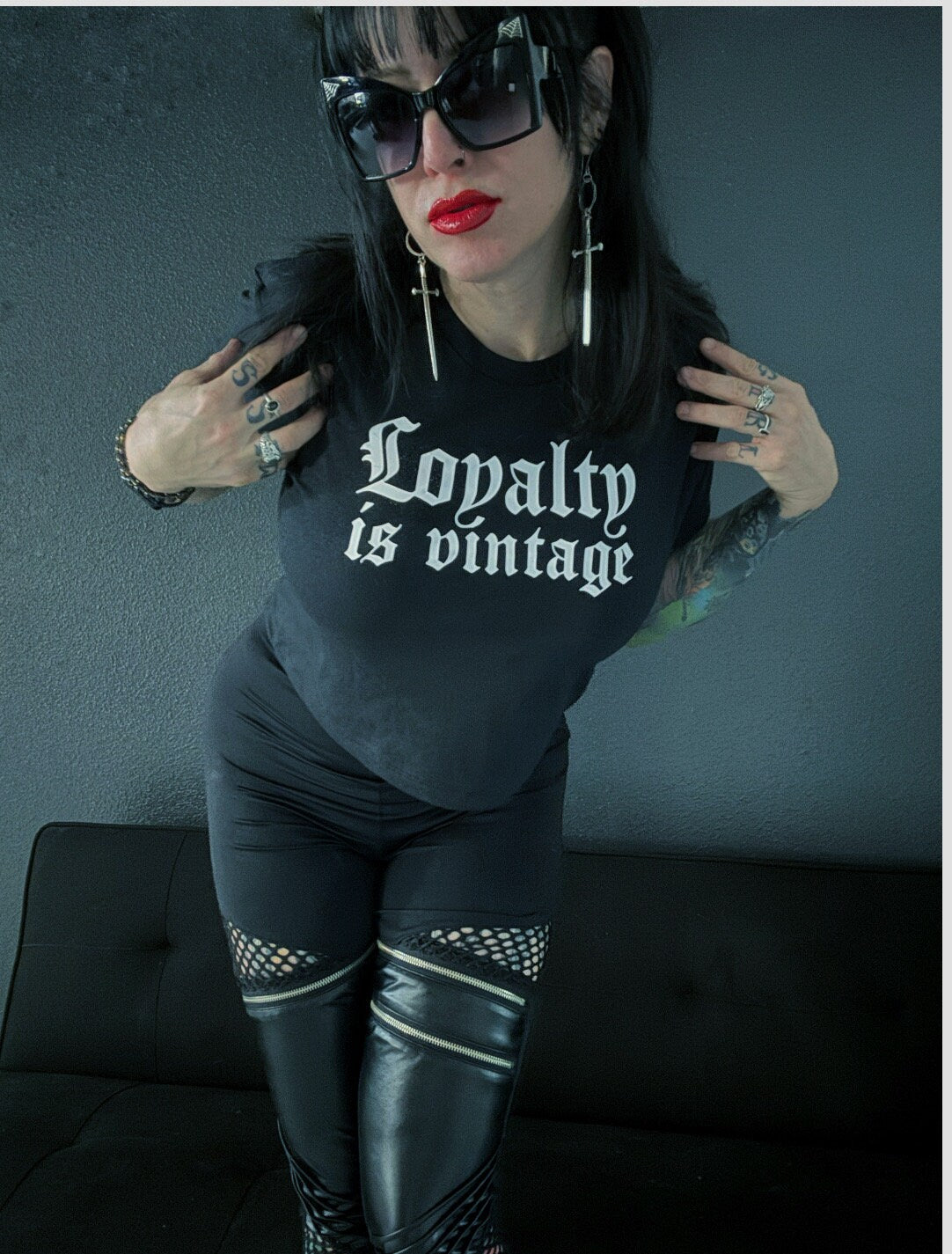 Loyalty is Vintage Black Crop