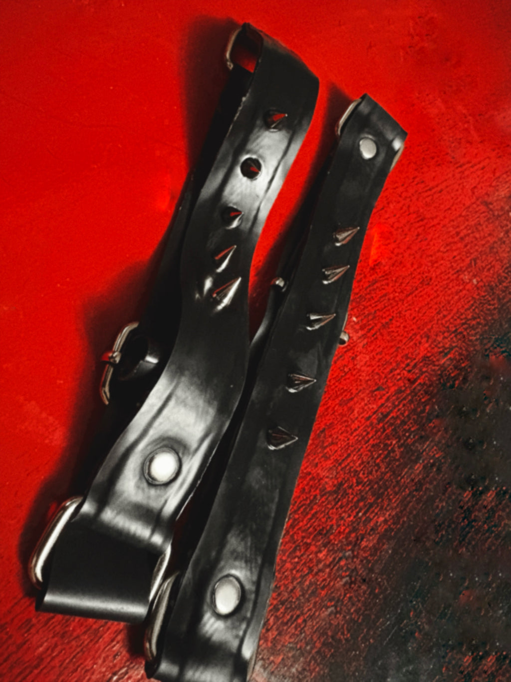Latex  1" Spiked Garters