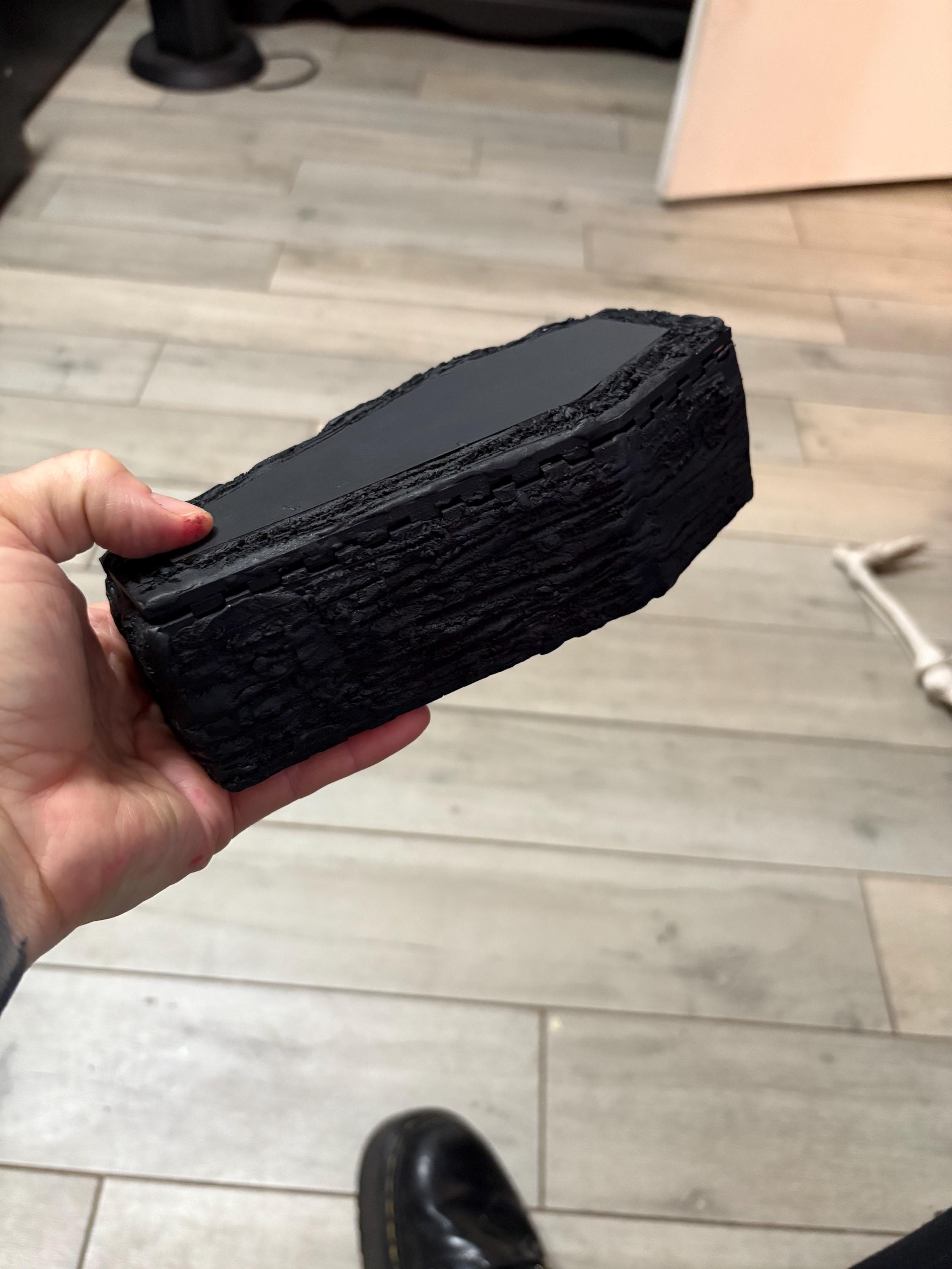 Coffin Trinket box with red velvet lining