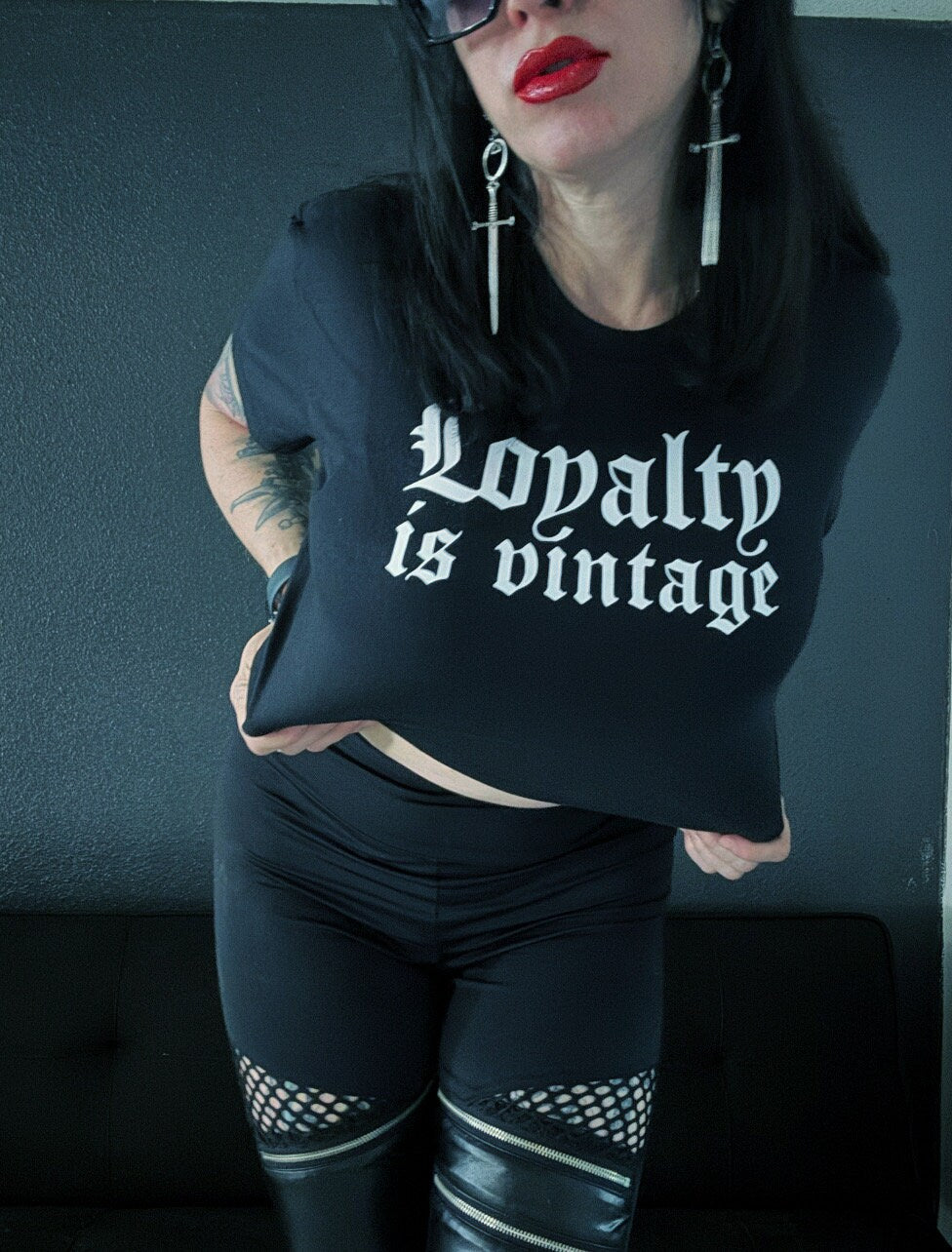 Loyalty is Vintage Black Crop