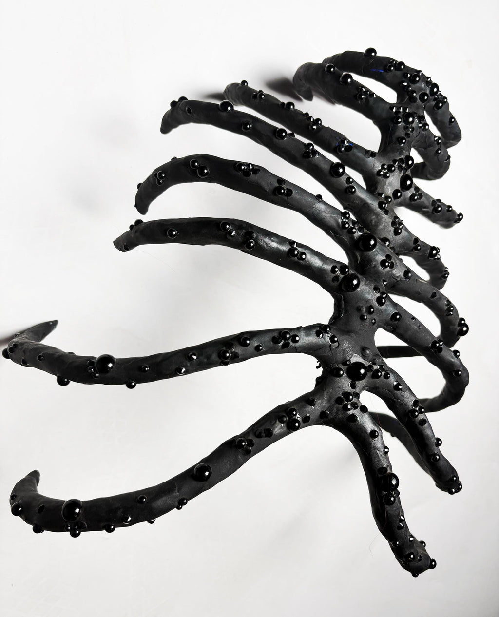 Alien Rib Cage Wearable Art Piece – Adjustable Bio-Exoskeletal Sculpture (Black)