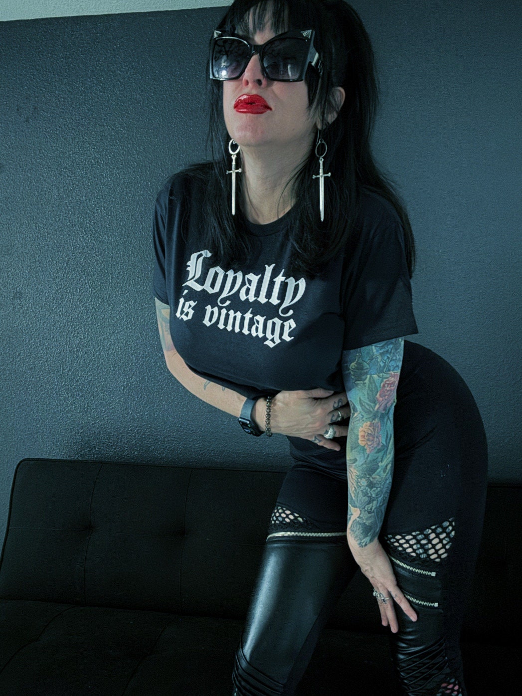 Loyalty is Vintage Black Crop